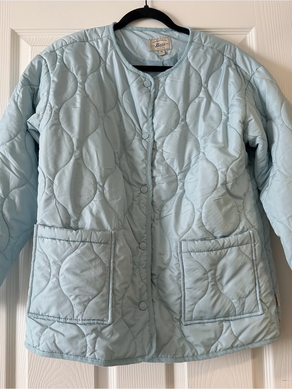 G.H. Bass & Co. Light Blue Quilted Puffer Jacket